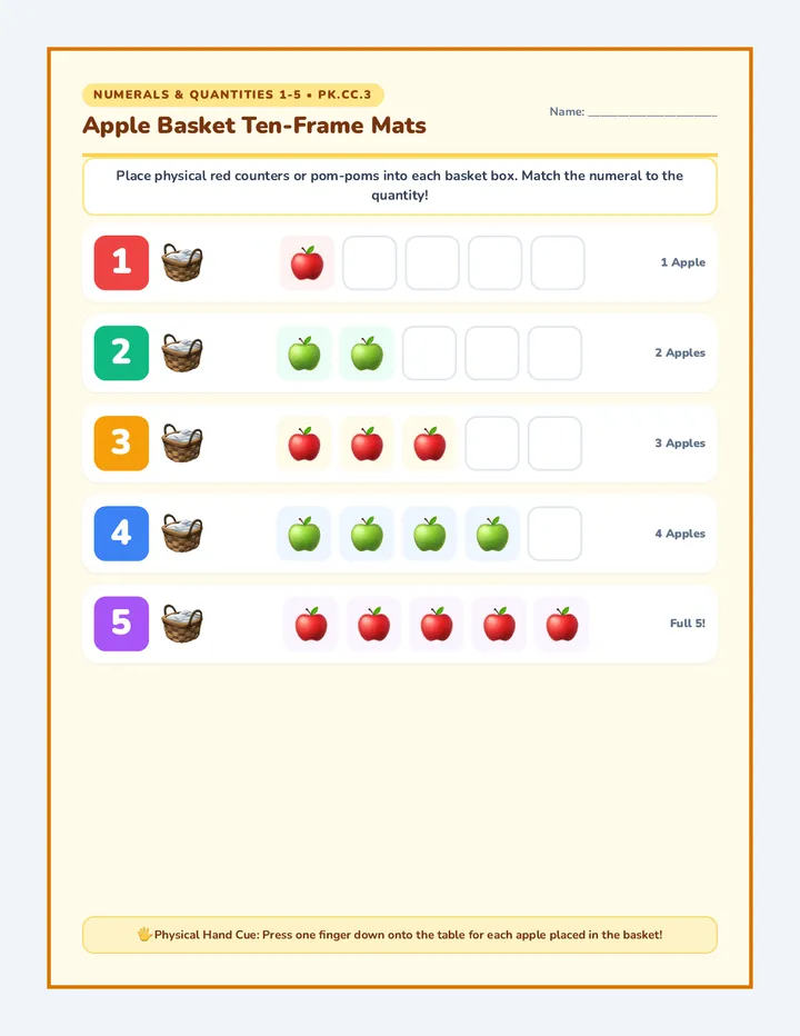 Basket Ten Frame Mats