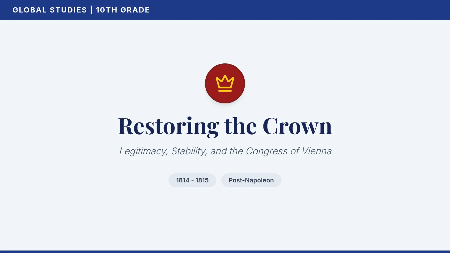 Restoring the Crown Presentation Slides
