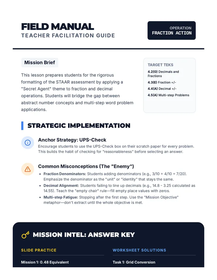 Field Manual Teacher Guide