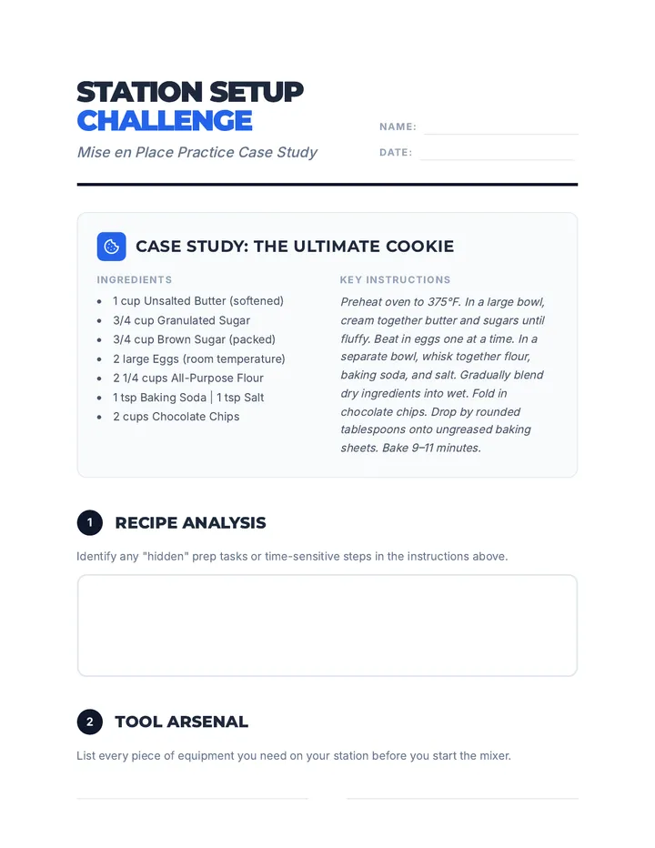 Cookie Worksheet