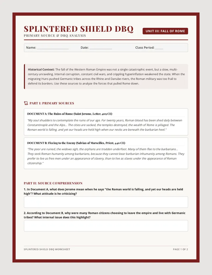 Splintered Shield DBQ