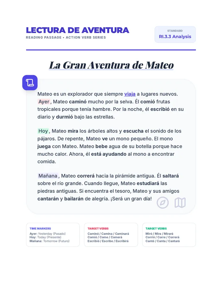 Mateo Adventure Reading Passage