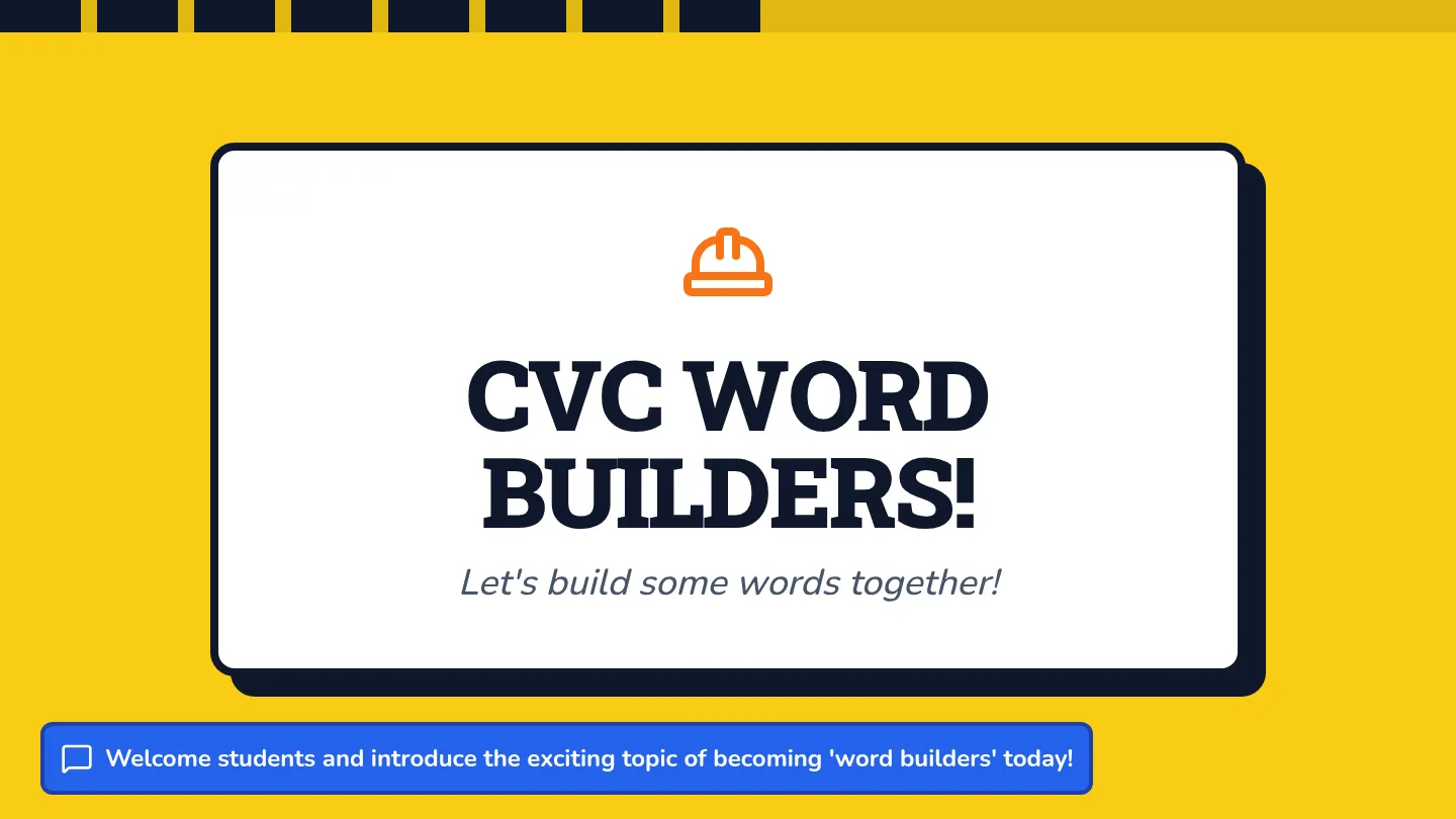 CVC Word Builders Slide Deck
