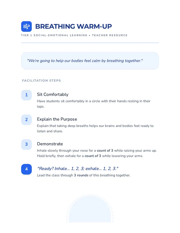 Breathing Warm-Up Guide