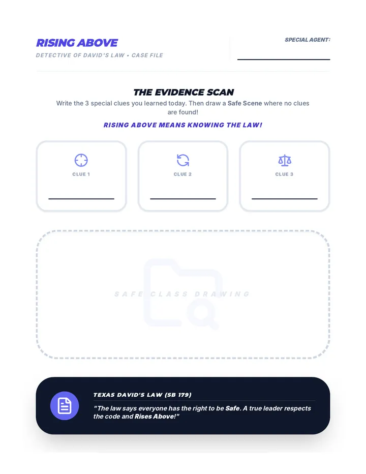 Rising Above Detective Activity Sheet