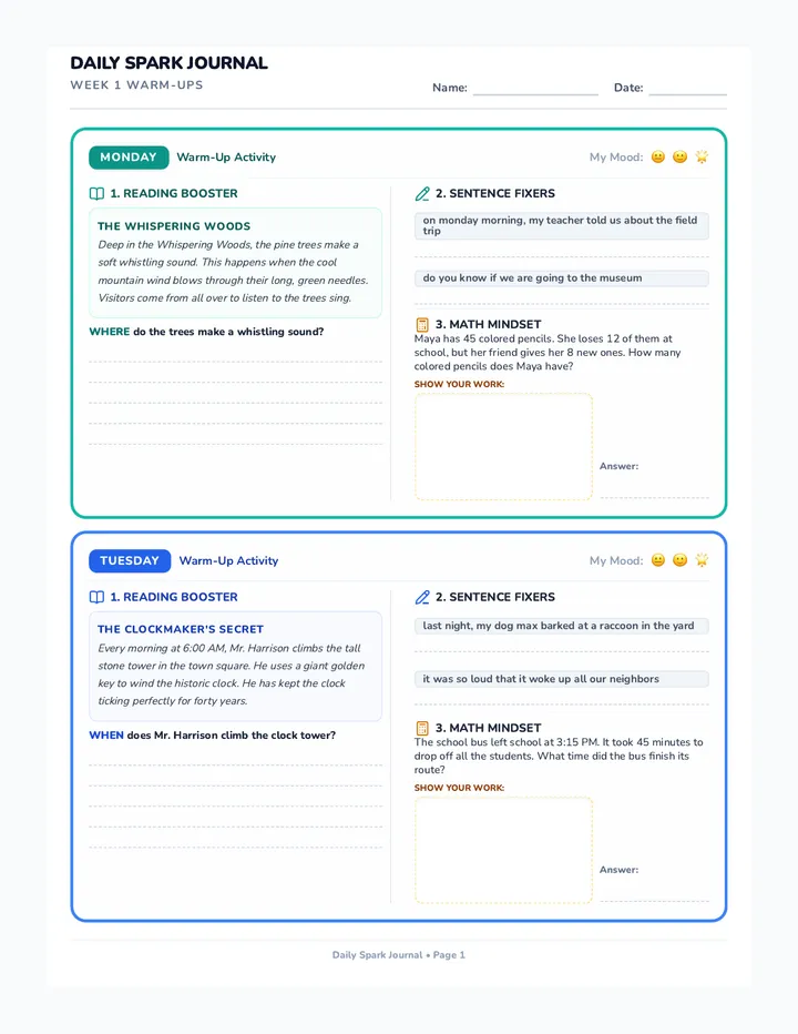 Daily Spark Booklet