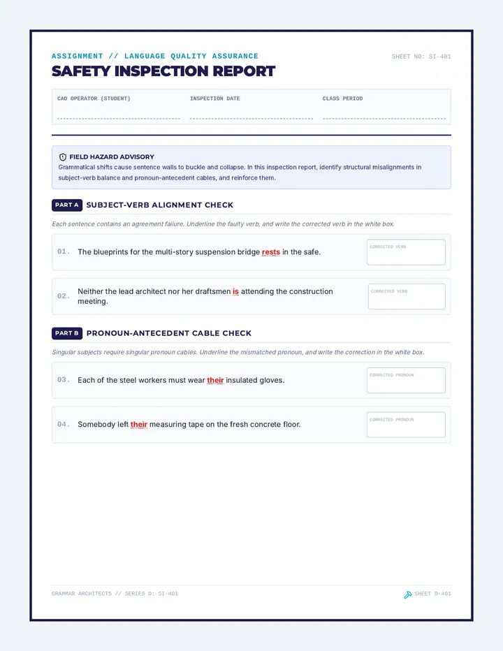 Safety Inspection Worksheet