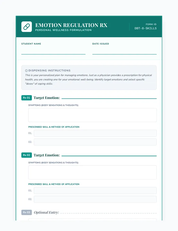 My Emotion Regulation Prescription Project
