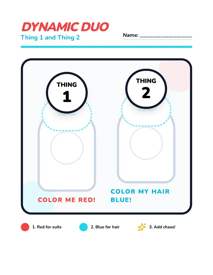 Dynamic Duo Coloring Worksheet