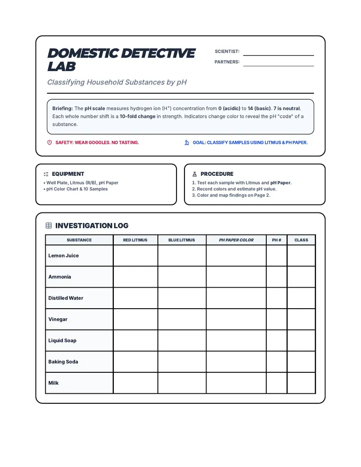 Domestic Detective Lab Guide