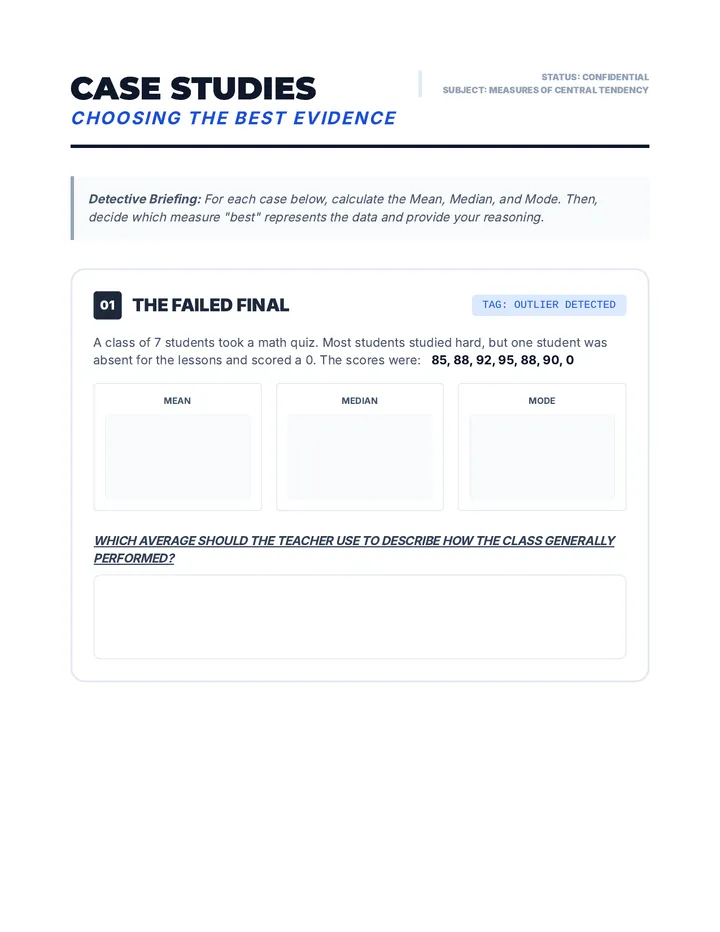 Best Average Scenarios Worksheet