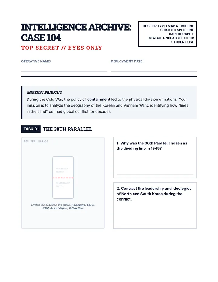Split Line Worksheet