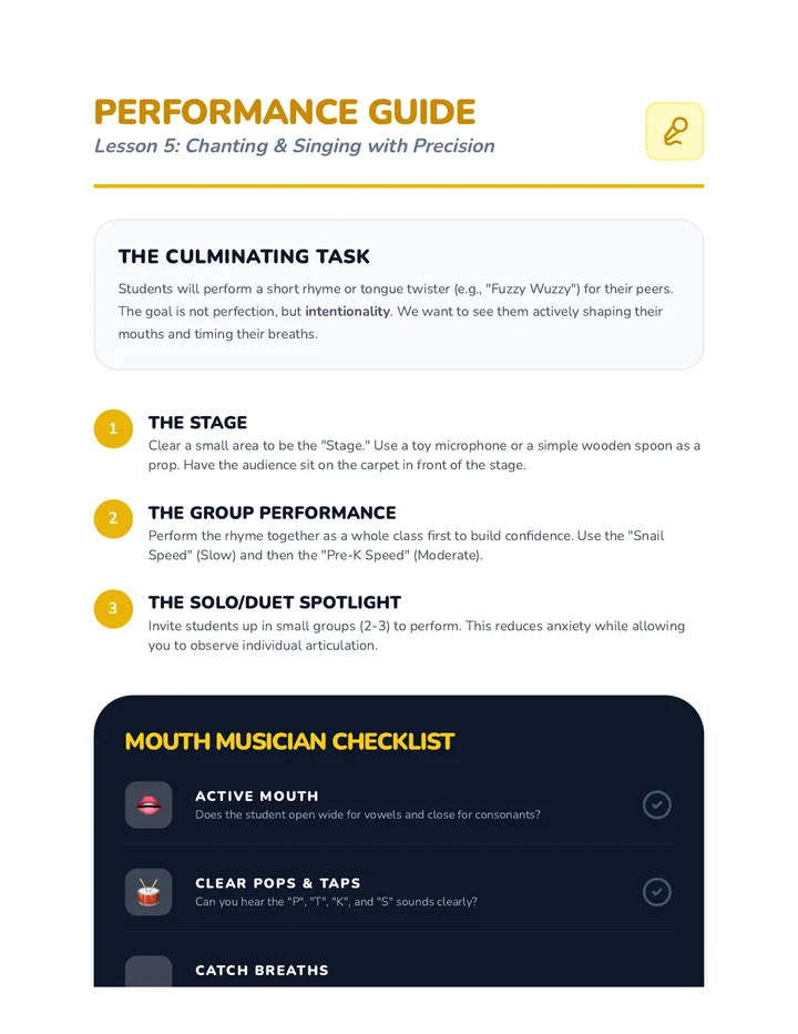 Final Performance Teacher Guide
