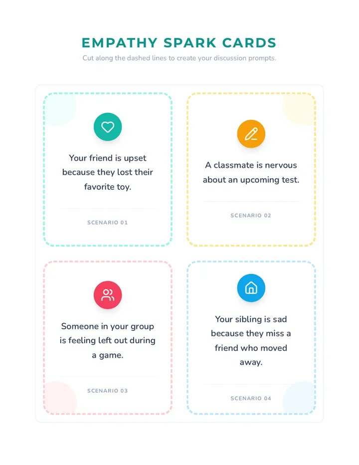 Empathy Spark Cards Worksheet