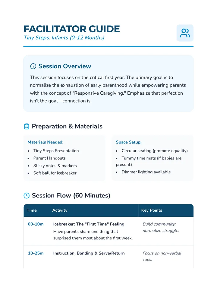 Tiny Steps Facilitator Guide