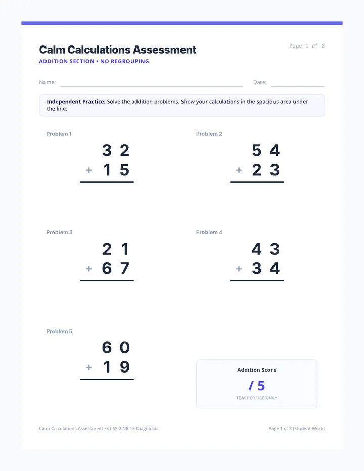 Calm Calculations Assessment