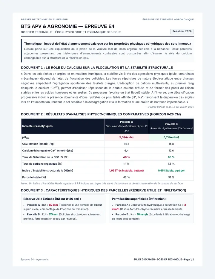 Dossier Examen CAH