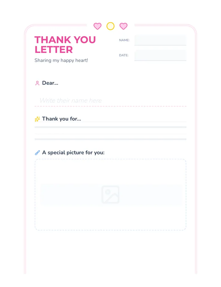 Gratitude Letter Worksheet