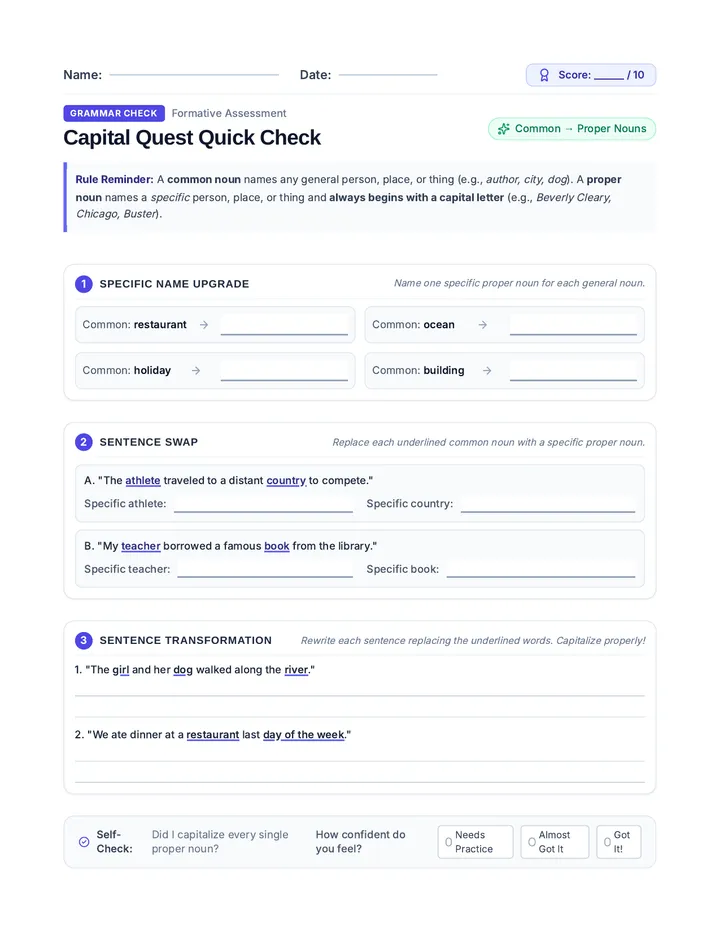 Capital Quest Quick Check