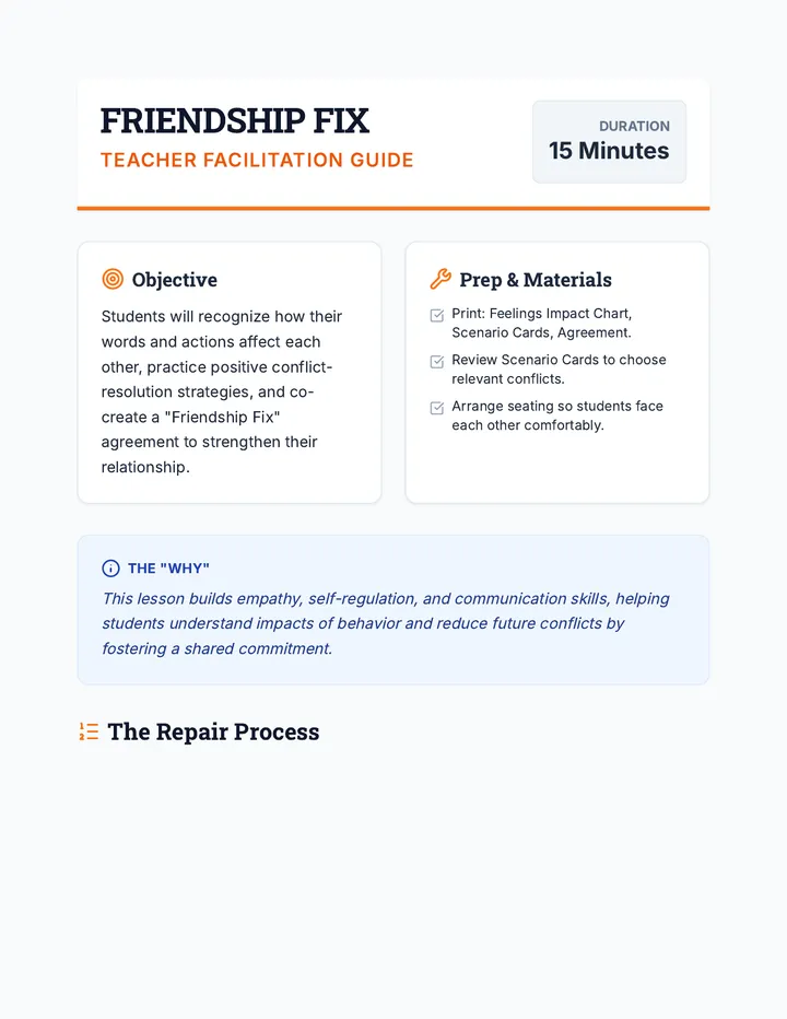 Friendship Fix Facilitation Guide
