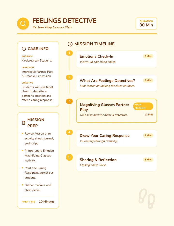 Feelings Detective Lesson Plan