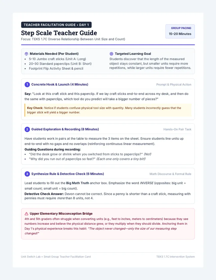 Step Scale Teacher Guide