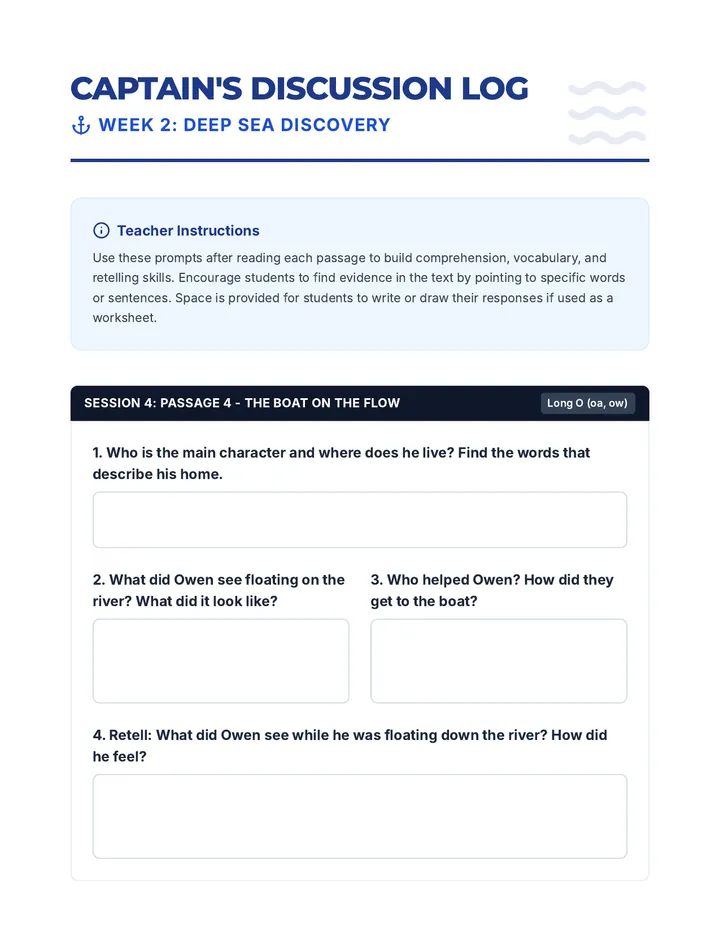 Deep Sea Discussion Prompts Document