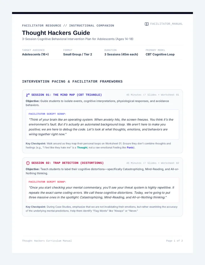 Thought Hackers Teacher Guide