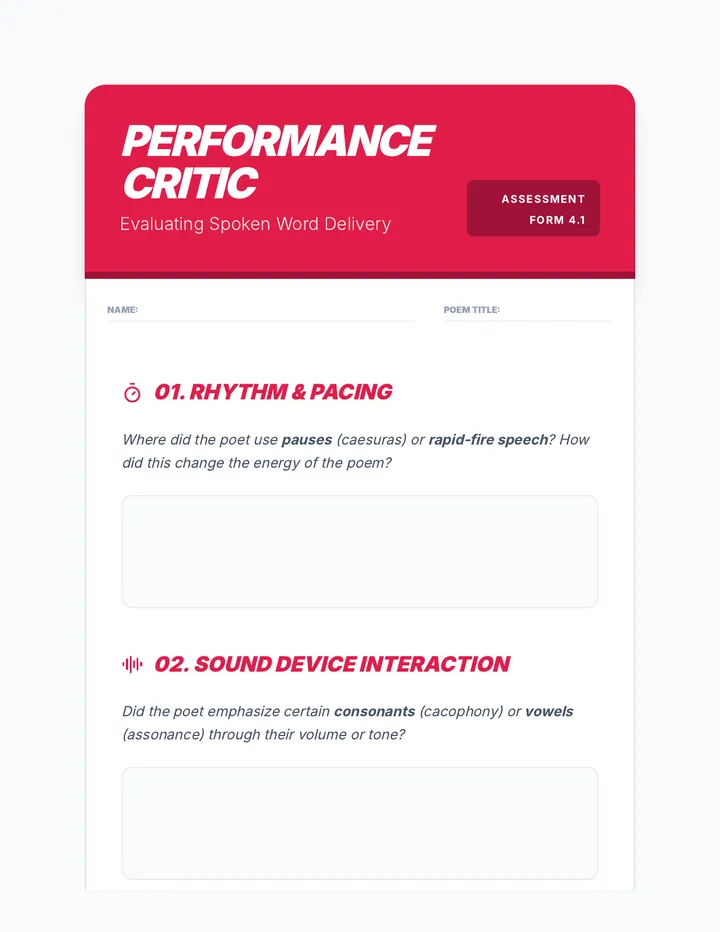 Performance Critic Evaluation