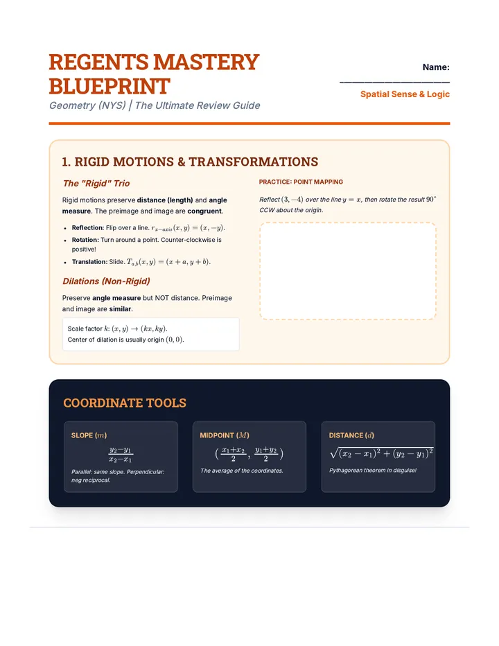 Geometry Mastery Blueprint Study Guide