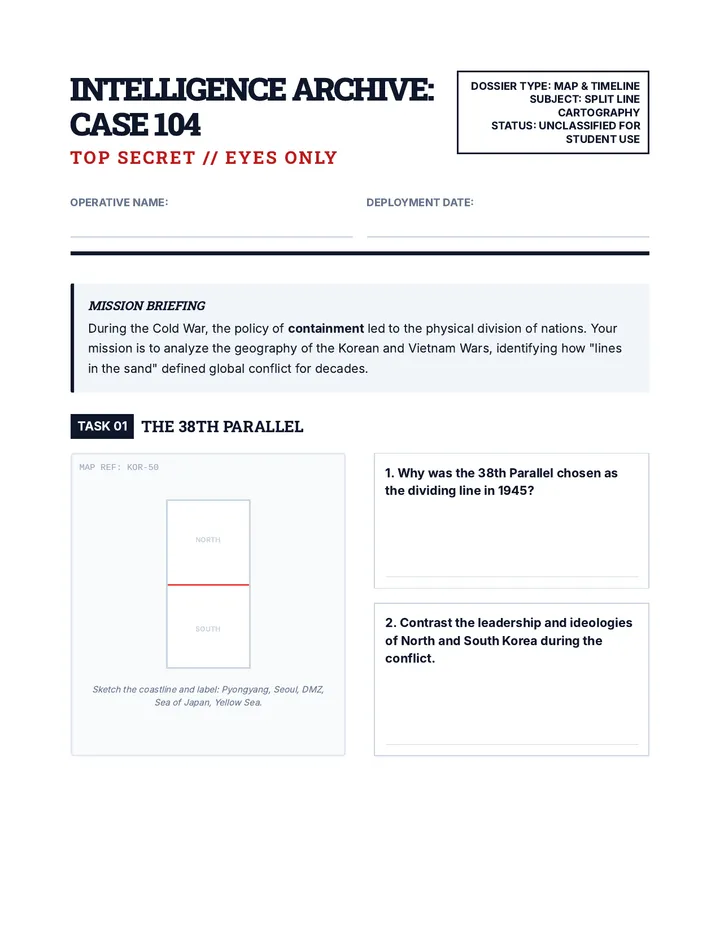 Split Line Worksheet