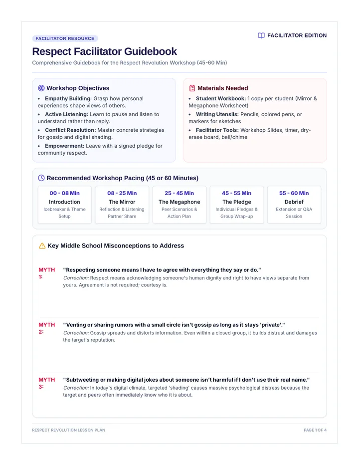Respect Facilitator Guidebook