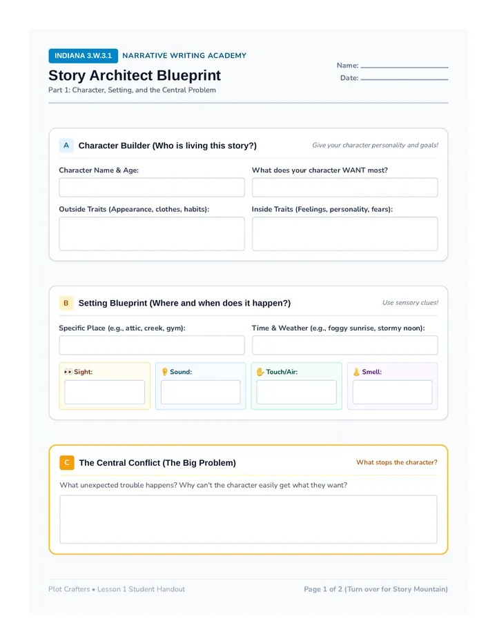 Story Architect Worksheet