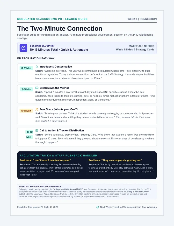Two Minute Connection Facilitator Guide