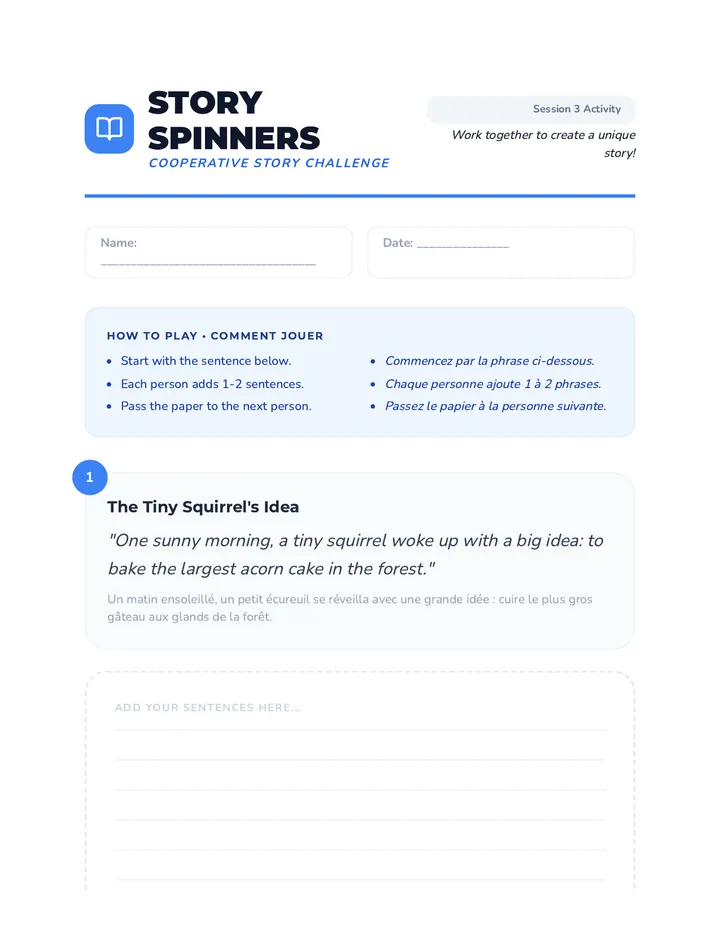 Story Spinners Activity