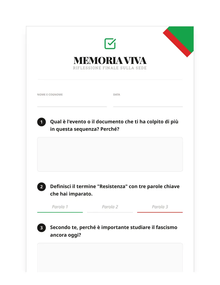 Memoria Viva Exit Ticket