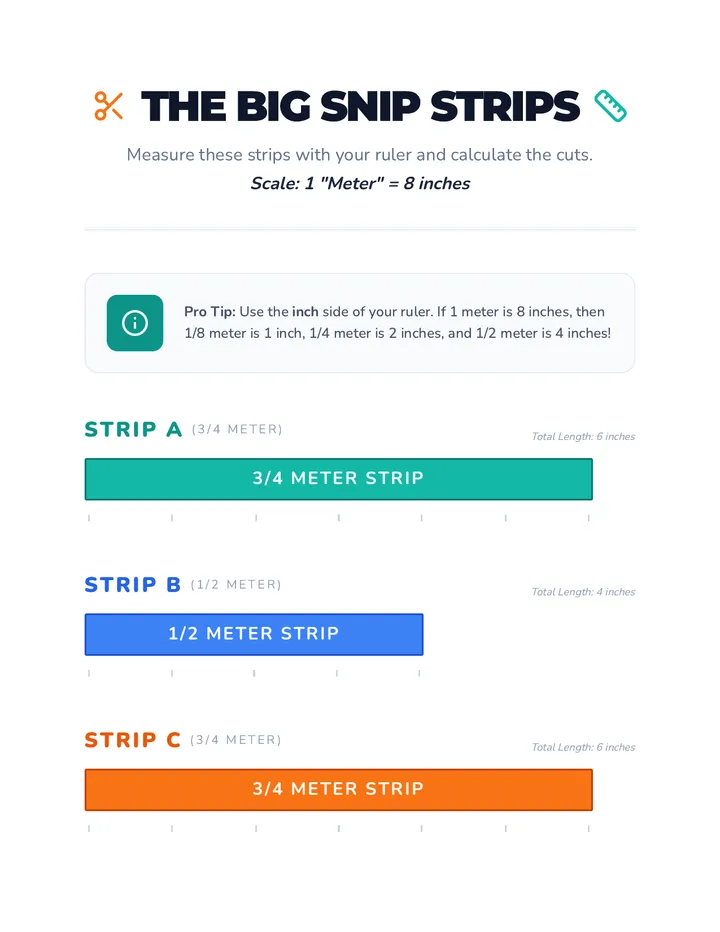 Big Snip Strips Activity
