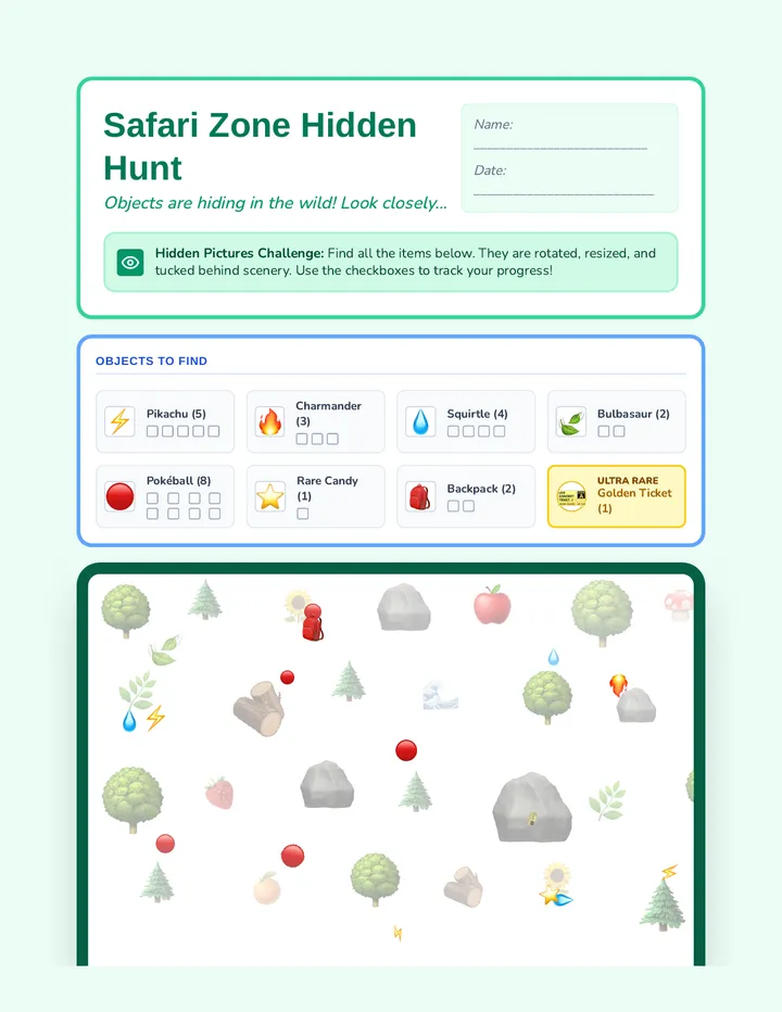 Safari Zone Scramble Search