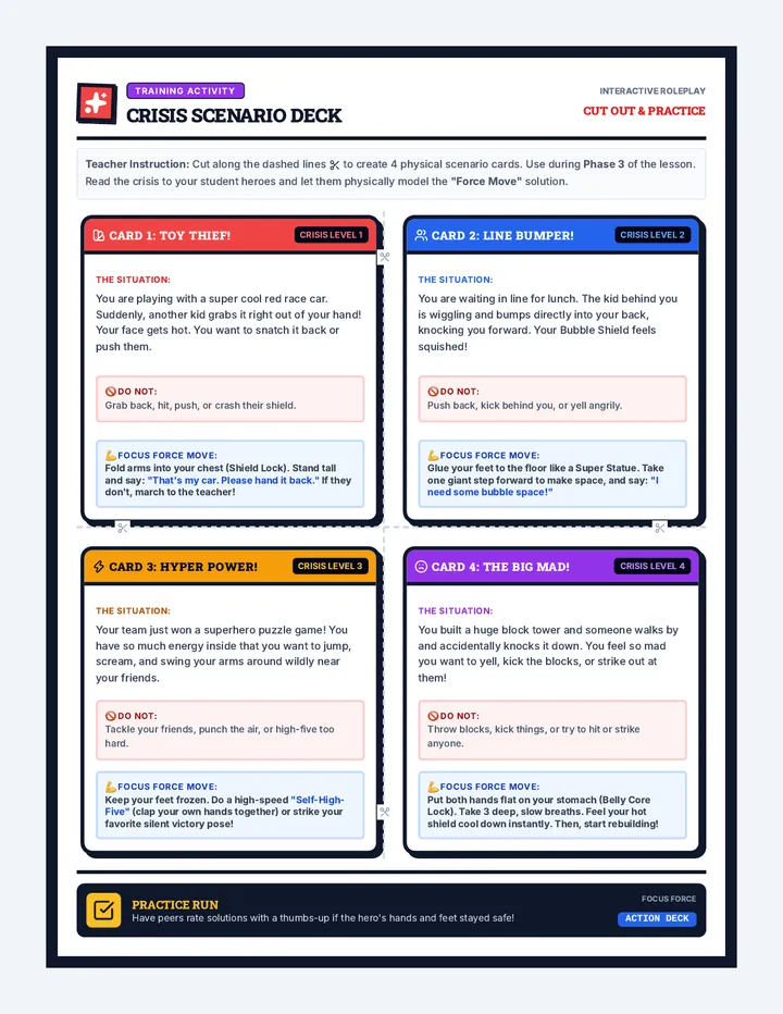 Focus Force Scenario Cards