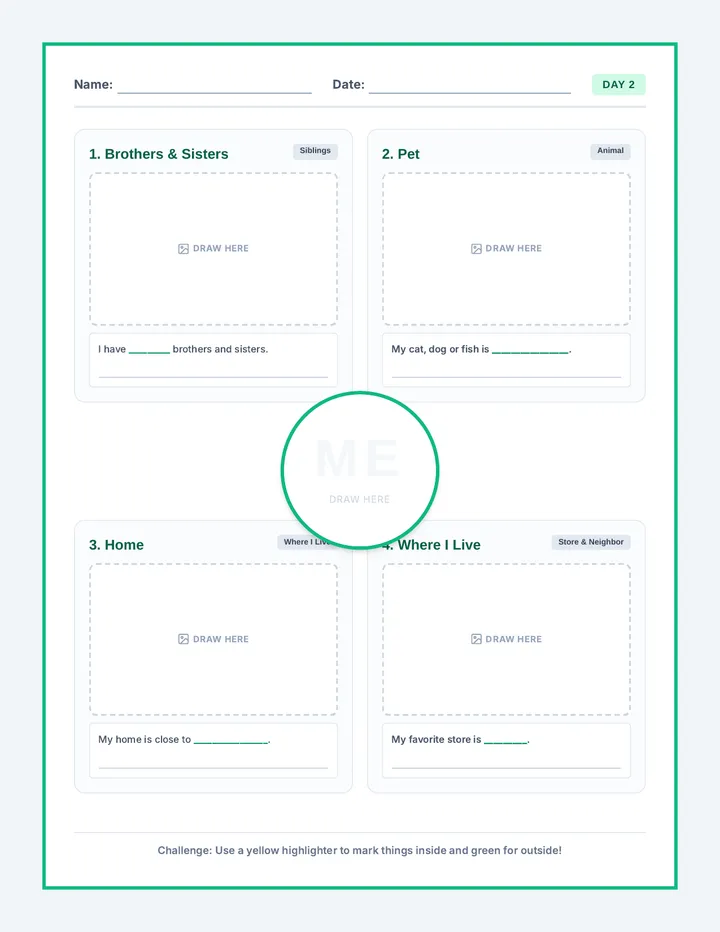 Intermediate Self Expression Notebook Printables
