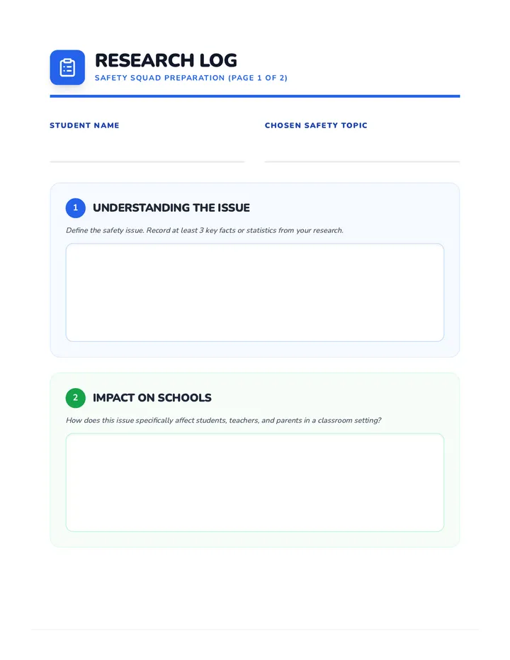 Safety Research Log