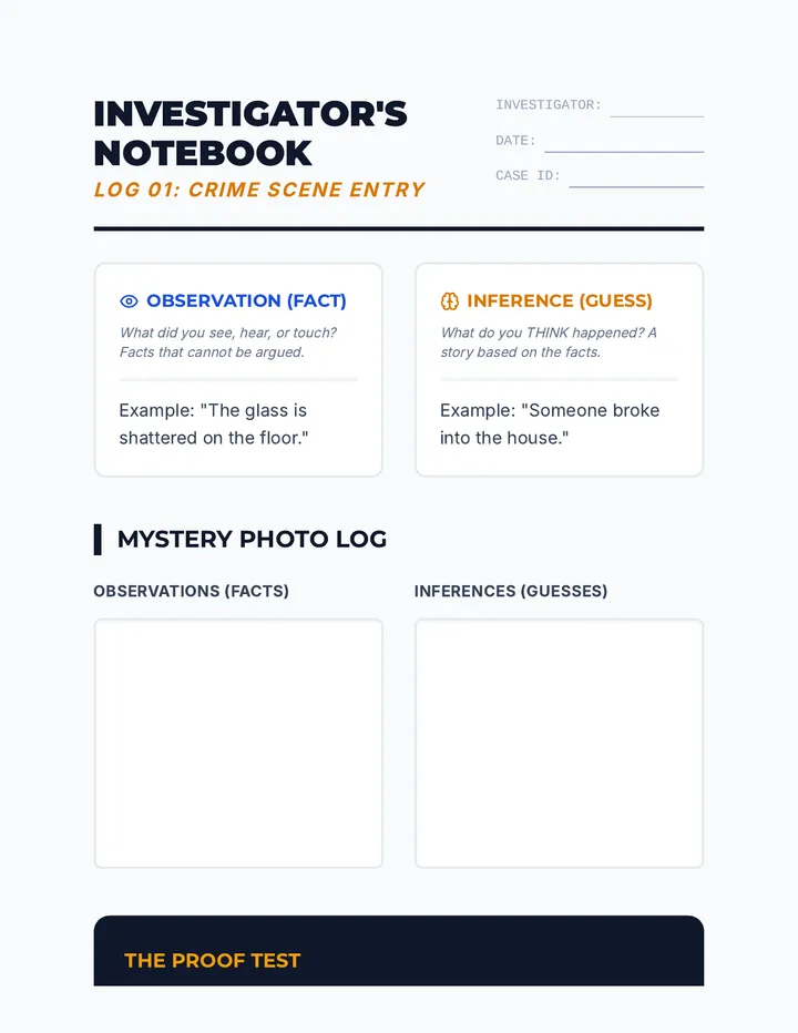 Crime Scene Entry Worksheet
