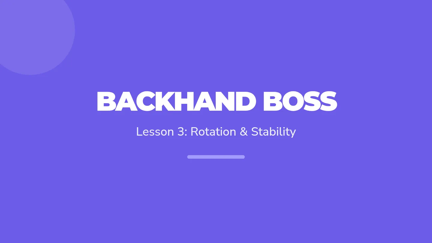 Backhand Boss Slides