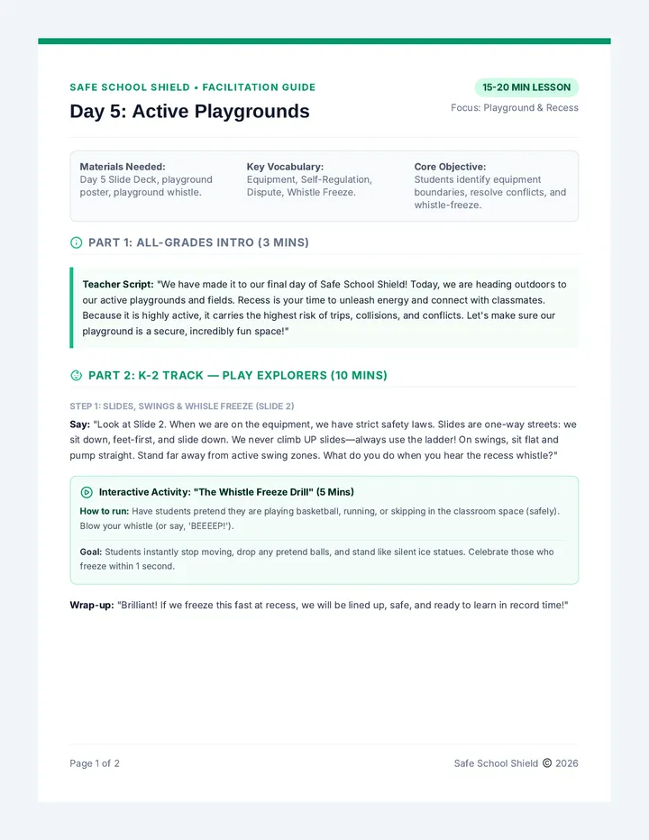 Playground Safety Script