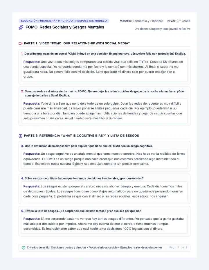 FOMO y Redes Respuestas