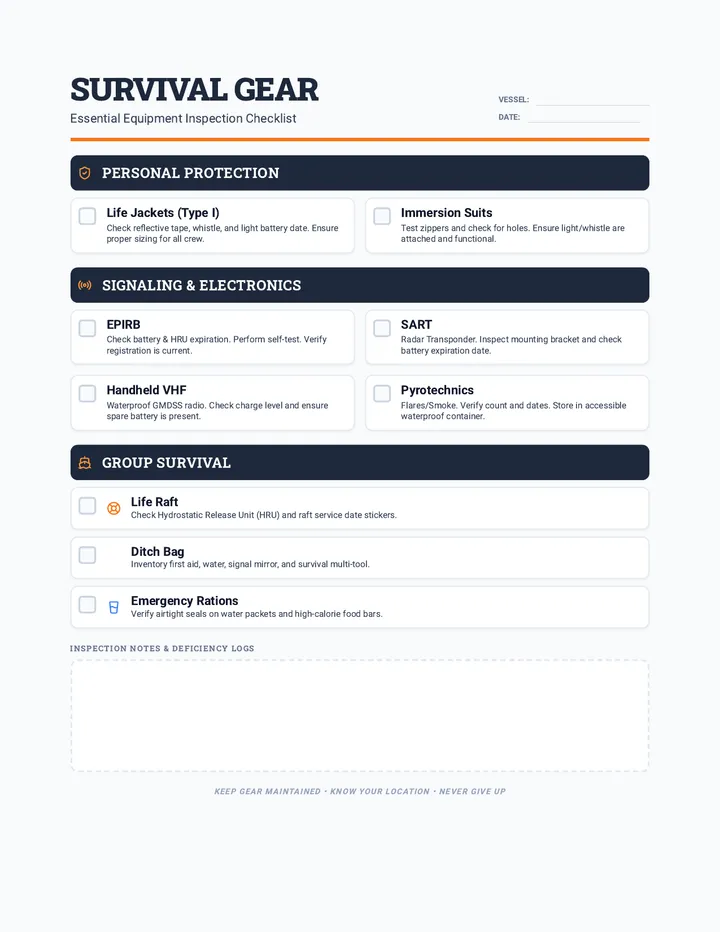 Survival Gear Checklist