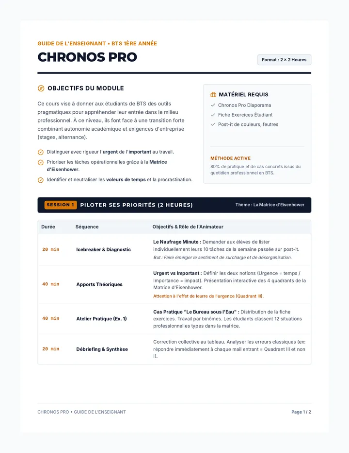Chronos Pro Guide Enseignant
