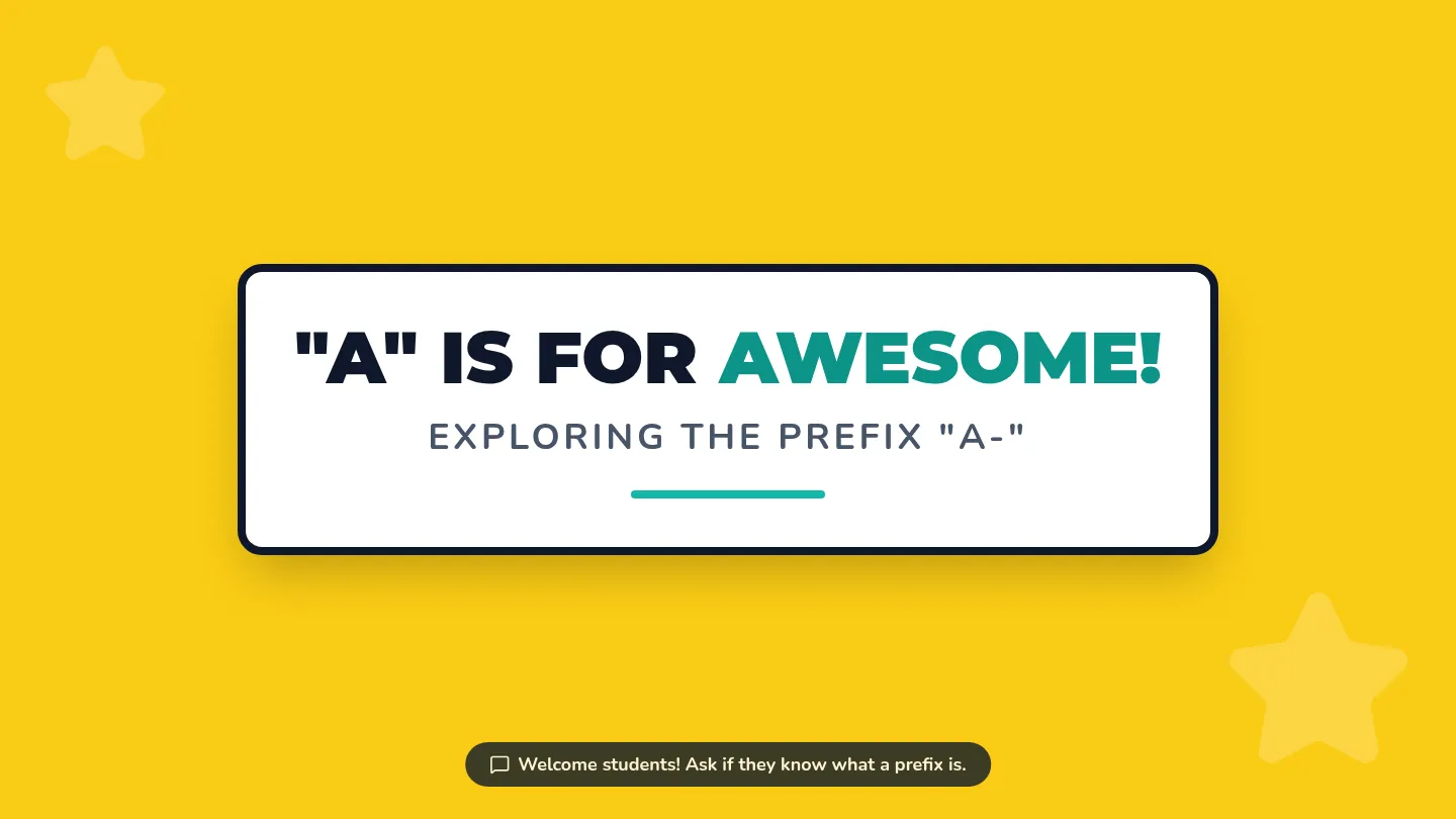 A is For Awesome Slide Deck