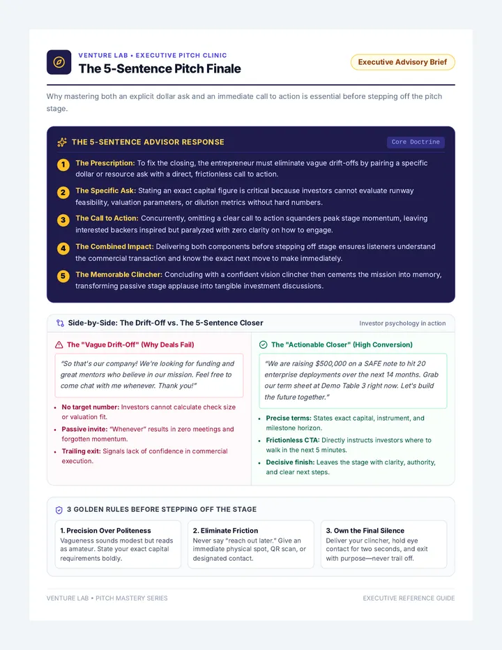 Pitch Finale Advisory Guide
