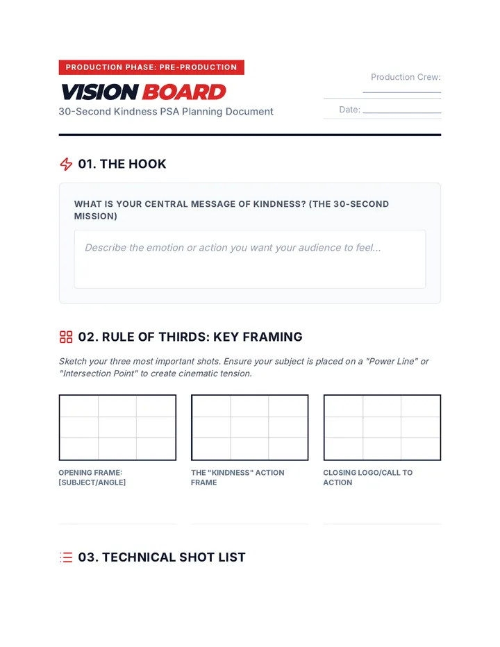 Vision Board Worksheet